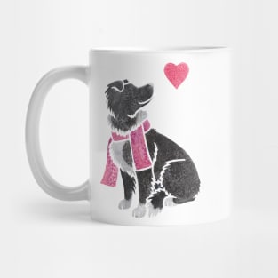 Watercolour Border Collie Mug